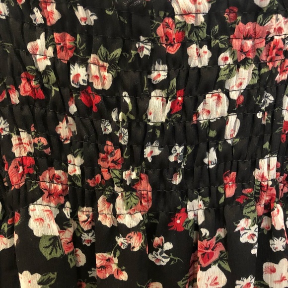 Black Floral Bubble Dress - Picture 3 of 3